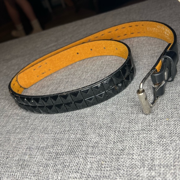 Genuine Leather Punk Rock Studded Belt-Black - Picture 2 of 7